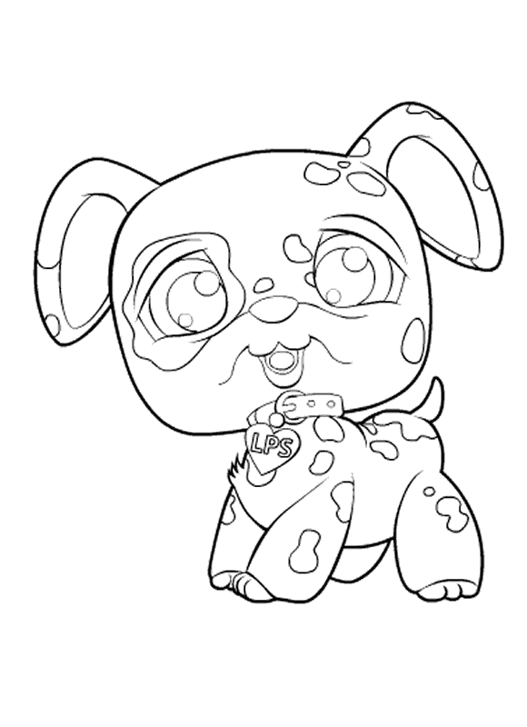 coloriage pet shop chien lps